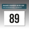 Dossards sans personnalisation de 50 à 100 - A5 - impression noire